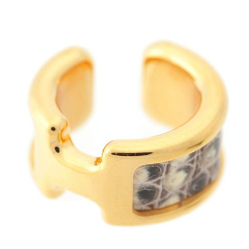 エルメス オランプ PM リザード イヤーカフ イヤリング 片耳用 アクセサリー オンブレ