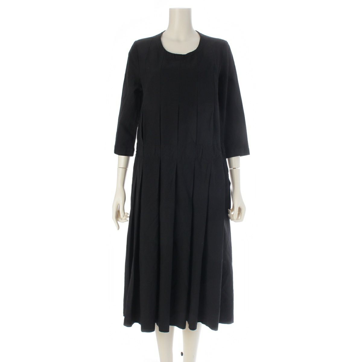 コムデギャルソン コムデギャルソン 16AW AD2016 コムコム タック プリーツ ワンピース RR-O005 ブラック S