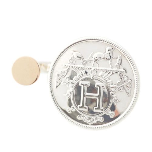 エルメス Ex-Libris エクスリブリス ロゴ リング 指輪 Ag925 Au750 シルバー 51 11号 14.7g