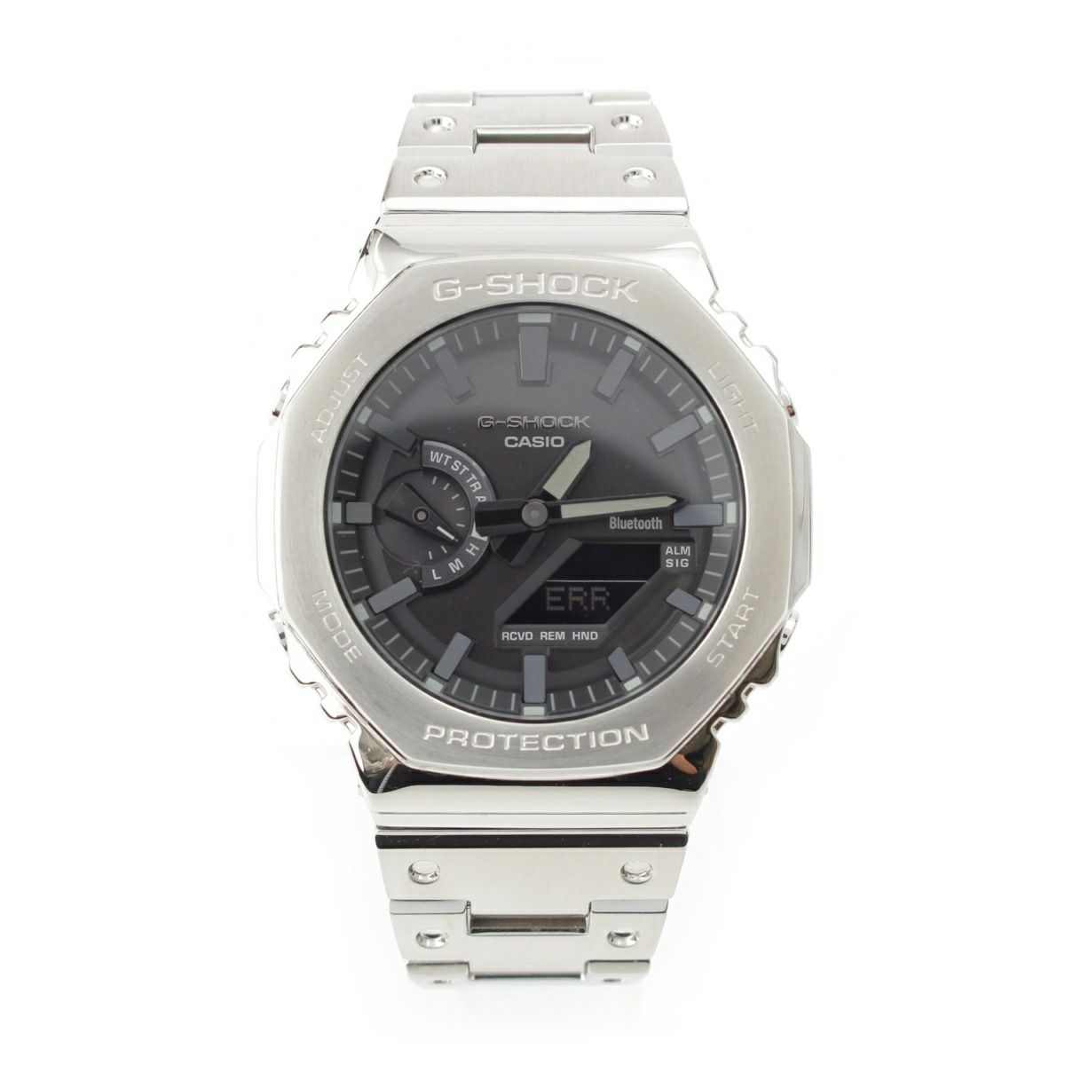 カシオ G-SHOCK GA-2100 フルメタル 腕時計 ブラック文字盤 GM-B2100D-1AJF シルバー