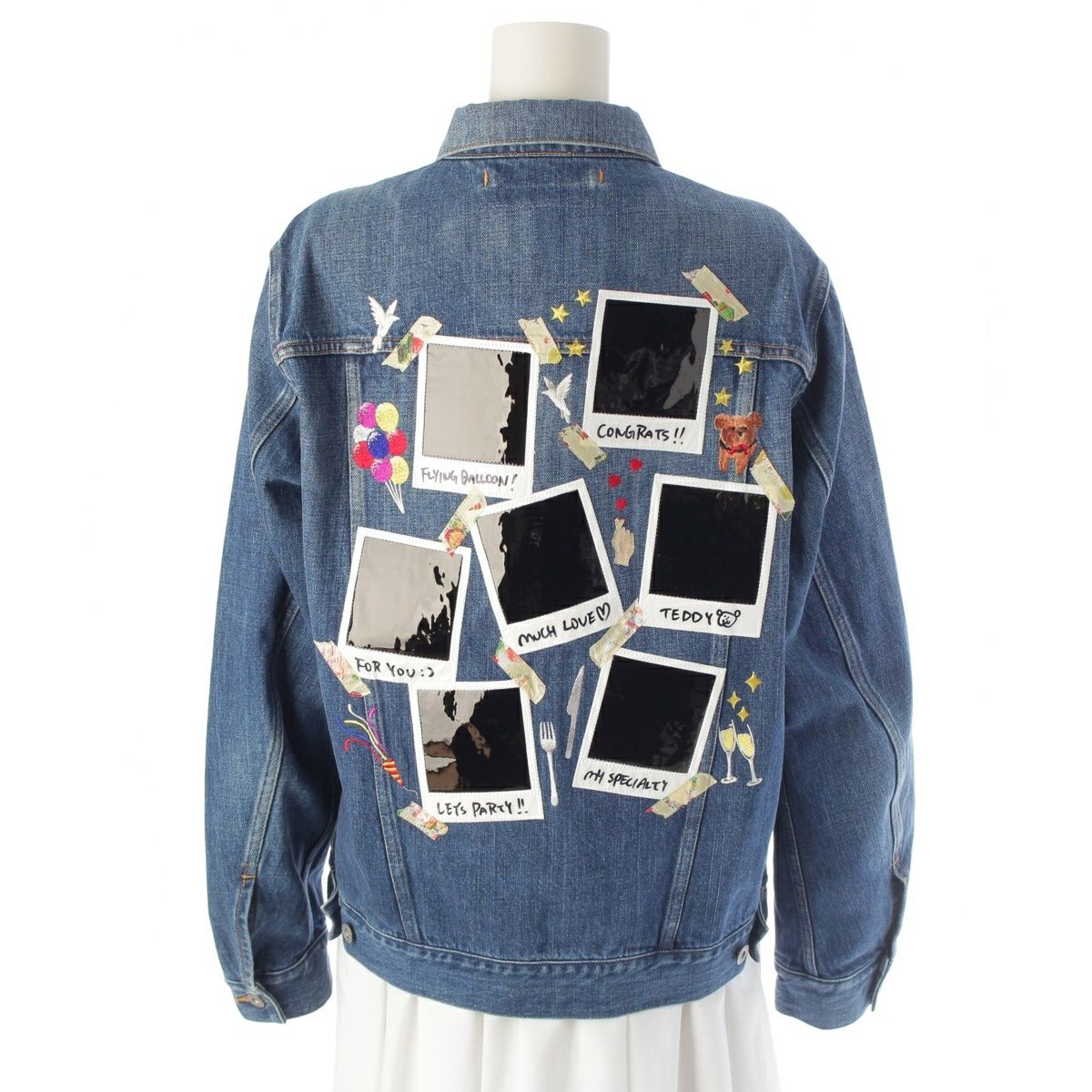 ダブレット doublet 21SS MEMORIAL POLAROID デニムジャケット アウター 21SS06BL115 インディゴ S