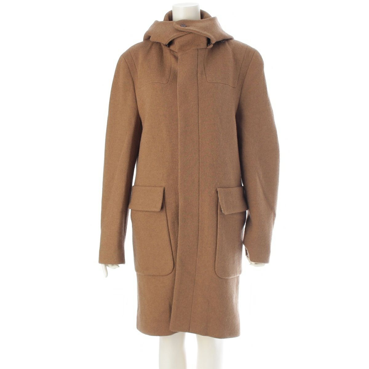 エトロ ウール ウルフ オオカミ チェスター コート アウター ブラウン 48