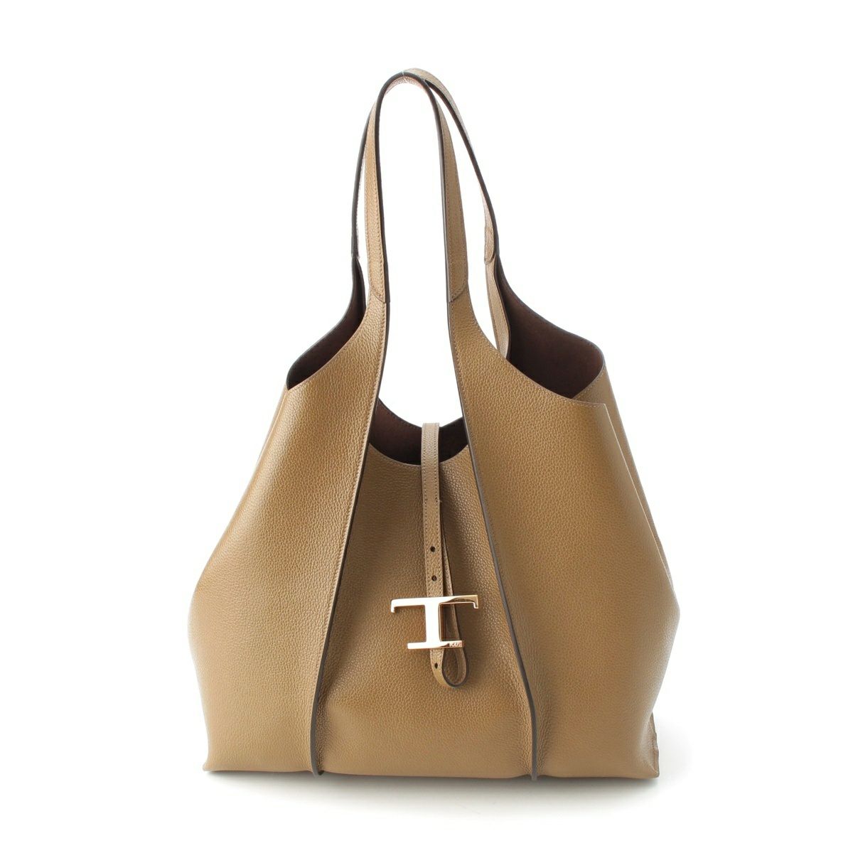 トッズ Tタイムレス レザー ミディアム ポーチ付き ハンドバッグ XBWTSBA0300XSOS411 ブラウン