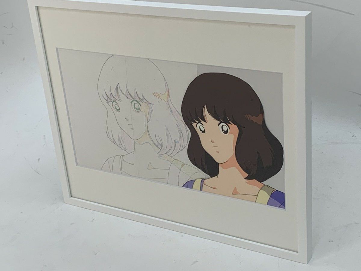 【当時物】タッチ 朝倉南 セル画／顔アップ／背景なし／アニメ制作資料 当時物】タッチ 朝倉南 セル画／顔アップ／背景なし／アニメ制作資料