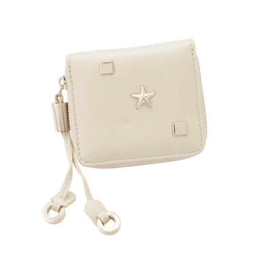 ジミーチュウ(Jimmy Choo) スター スタッズ ラウンドファスナー コインケース スクエア ホワイト