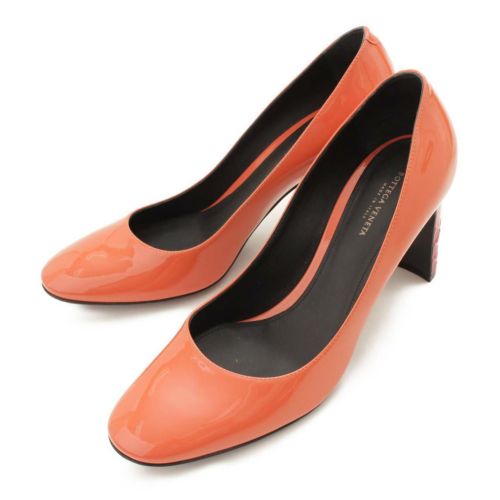 ボッテガ ヴェネタ(Bottega Veneta) パテント アーモンドトゥ ヒールパンプス ピンク 38