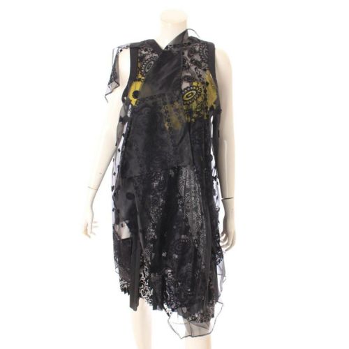 サカイ(sacai) 16SS チュールレース プリーツ レイヤード ワンピース 16-112558 ブラック 3