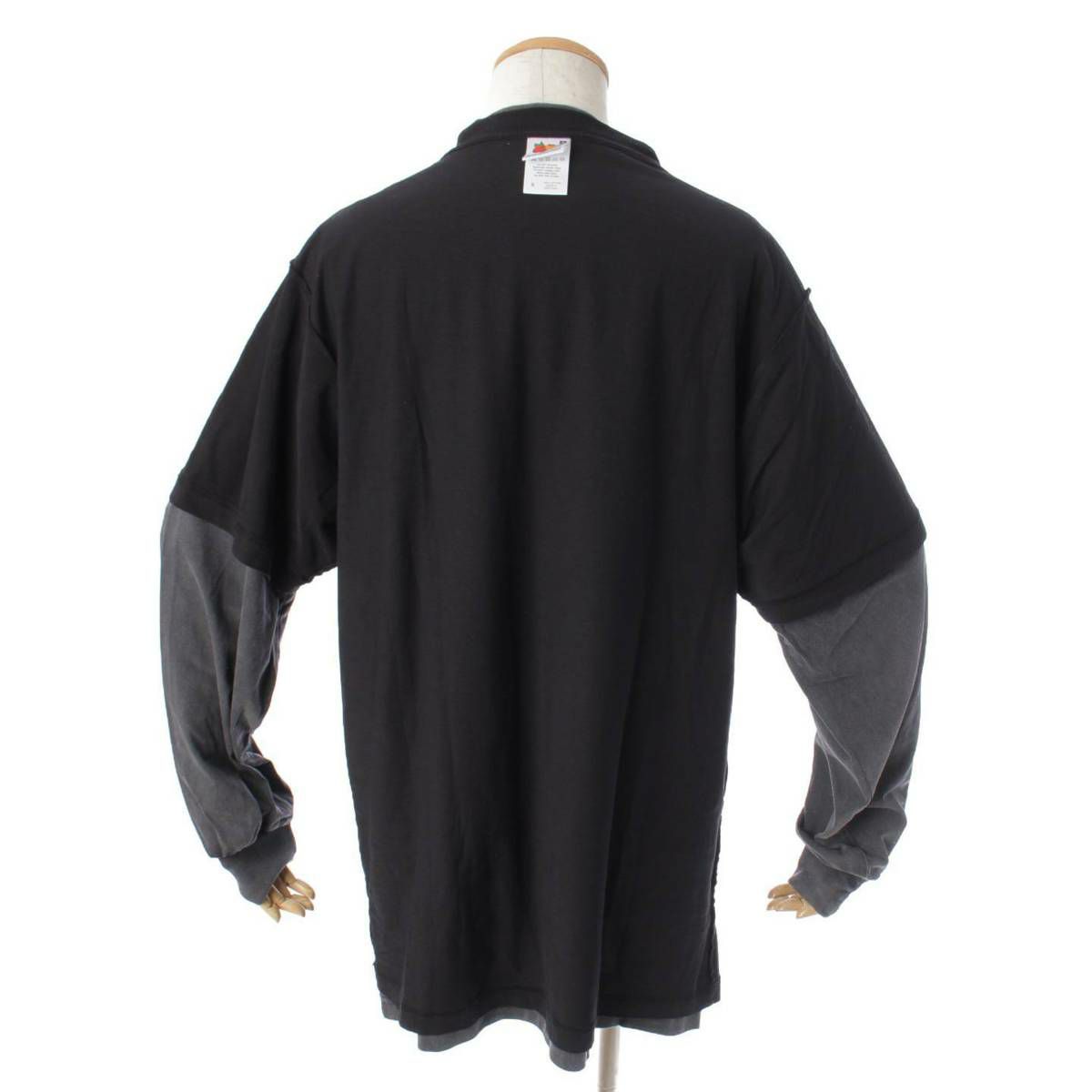 Tシャツ・カットソー BALENCIAGA TOP TROMPE LOIL Balenciaga Trompe L'Oeil Oversized T-Shirt - Noir | Editorialist