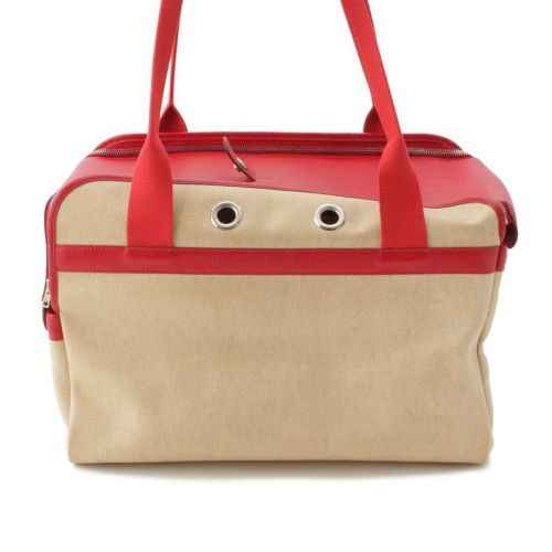 エルメス サックドトランスポール ペットキャリー 犬用ボストンバッグ アイボリー