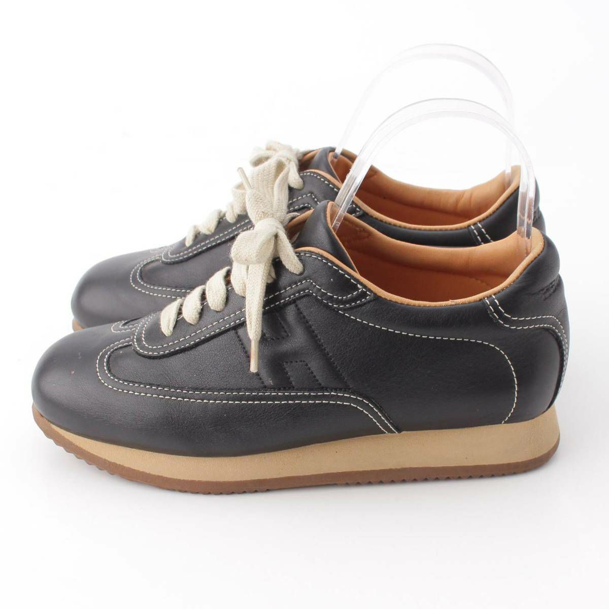 エルメス クイック レザー スニーカー ブラック 35 | 中古通販 retro.jp