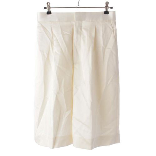 ブラミンク BLAMINK シルク×ウール タック ショート ハーフパンツ 7914-299-0296 オフホワイト 36