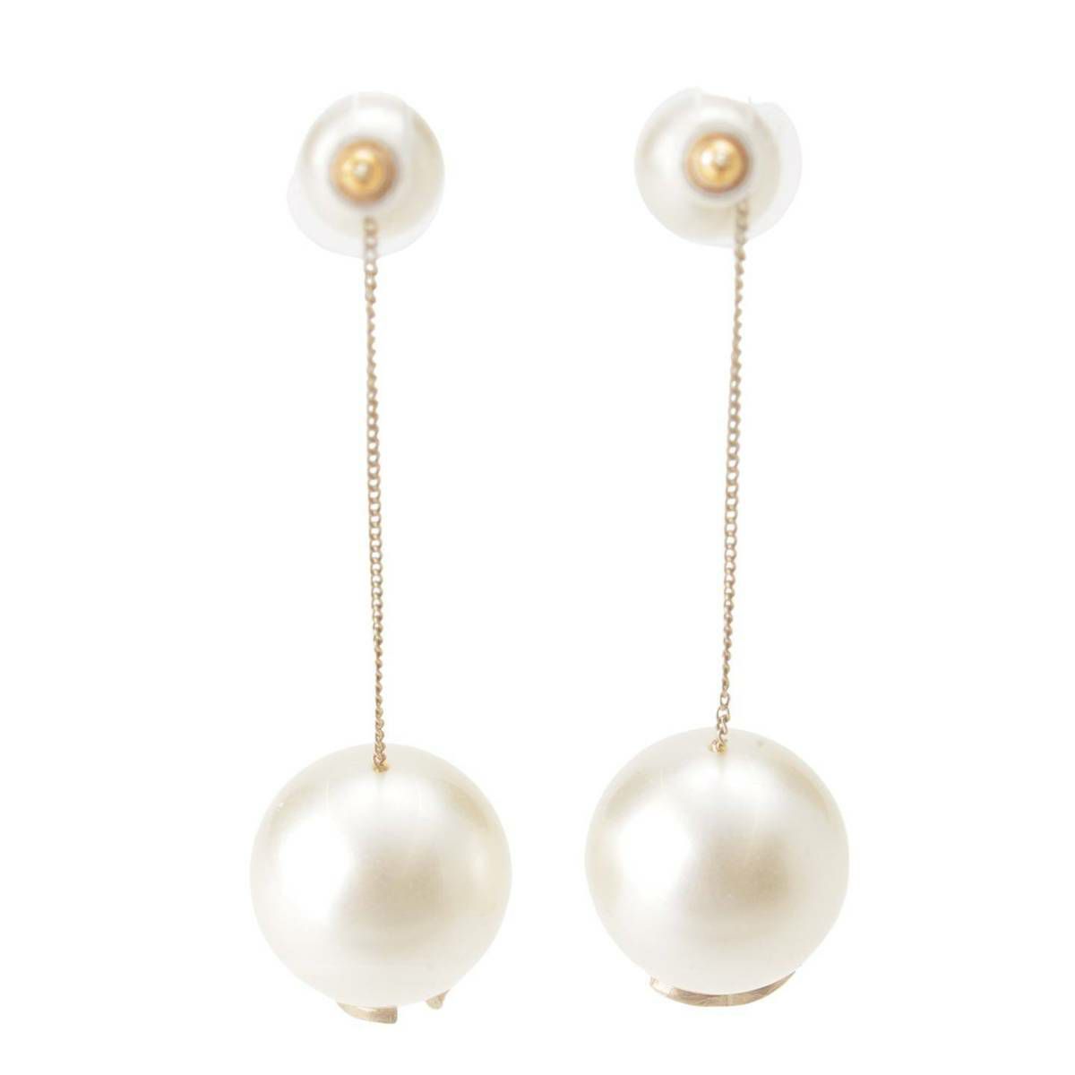 シャネル ピアス CHANEL ロゴ/CC パールモチーフ ドロップ ピアス  
