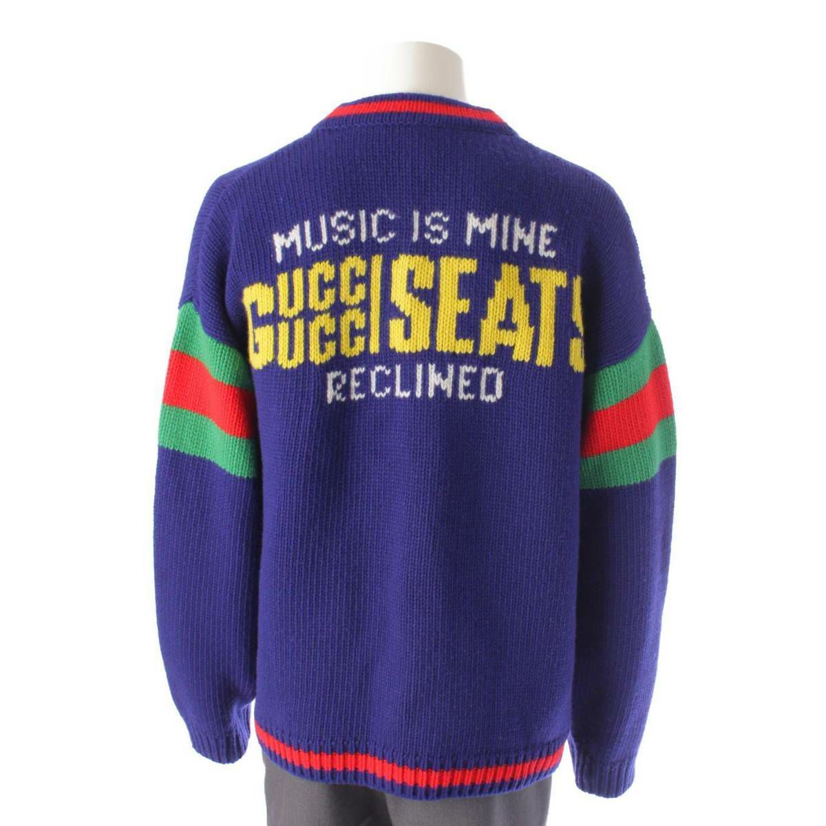 美品　GUCCI 　ウール　カーディガン　グッチ GG インターシャ ウール カーディガン ・グレー | GUCCI公式