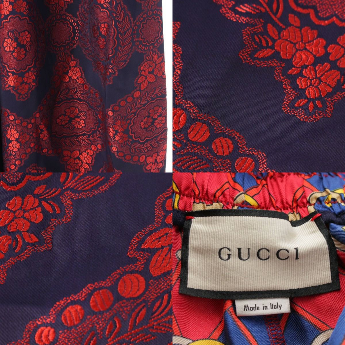 GUCCI グッチ パンツ シルクパンツ サイドライン フラワープリント マルチカラー 454012 サイズ36 美品 中古 56219 –  Casanova Vintage