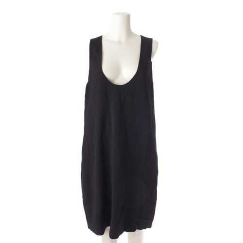 ザロウ THE ROW ノースリーブ ストレッチジャージー ミディドレス ワンピース ブラック XS