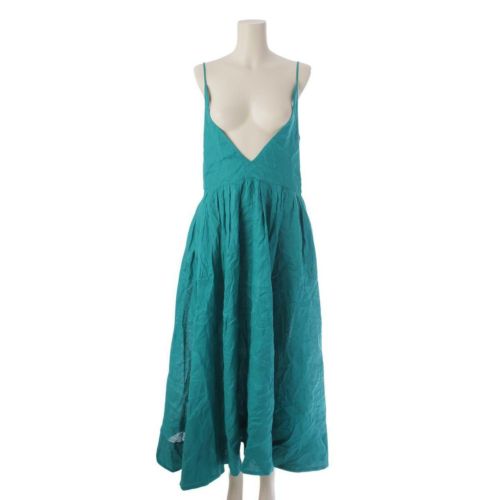 マイラン リネン キャミソール マキシドレス ワンピース MY23SS-OP023 エメラルド F