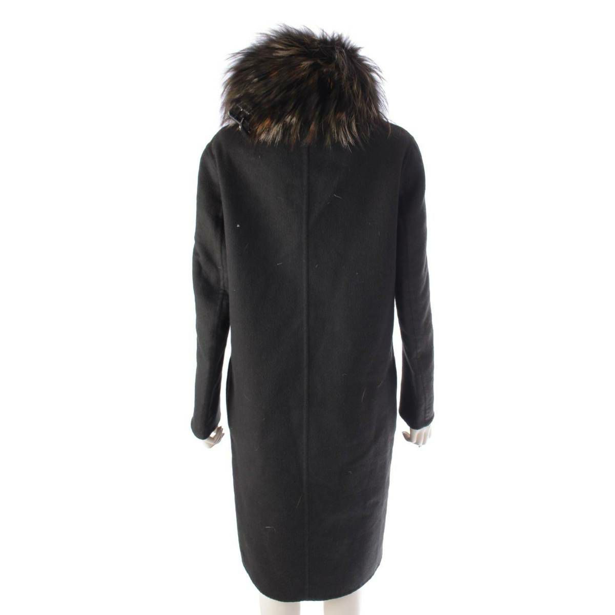 フェンディ Fendi フォックスファー カシミヤ ロングコート モス