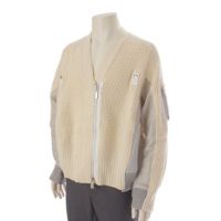 サカイ sacai 19AW メンズ ニット ドッキング ボンバージャケット 19