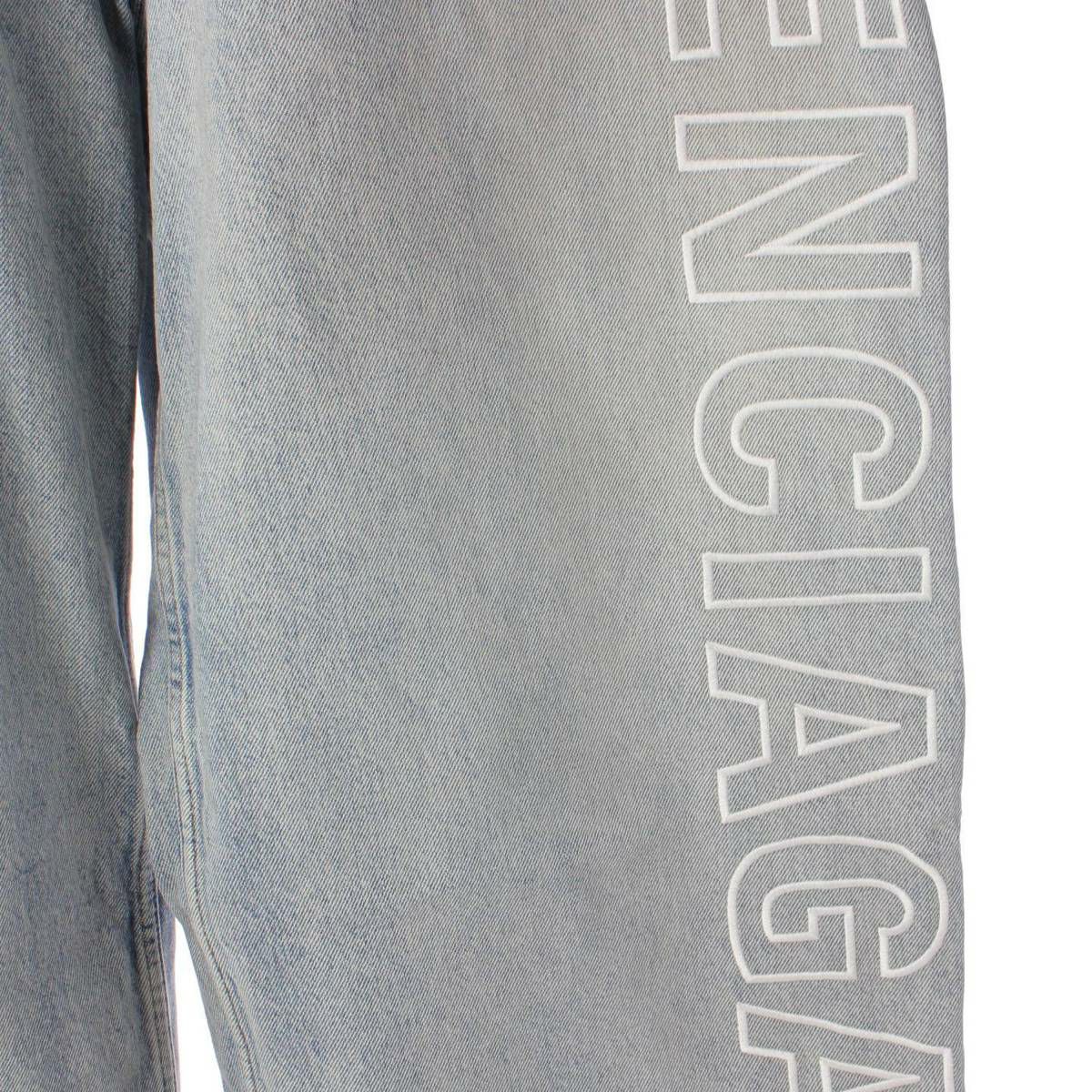 バレンシアガ 23年 アウトライン ロゴ バギー デニムパンツ ジーンズ