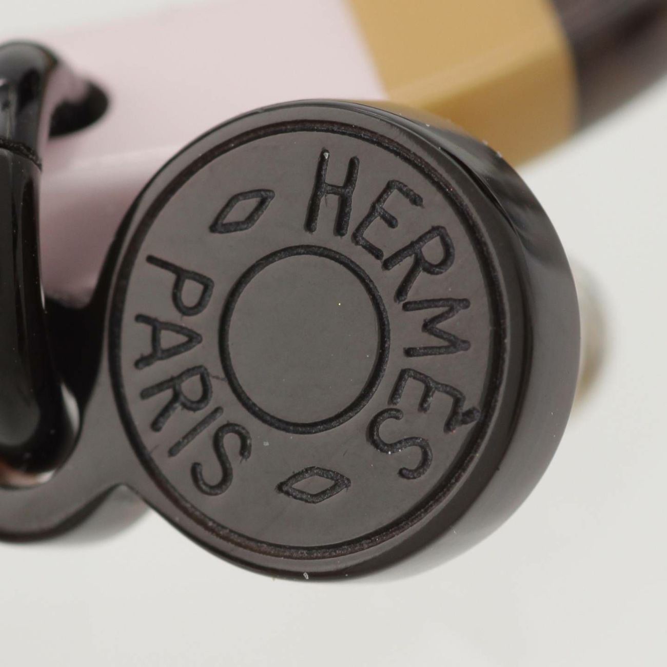 正規品 エルメス Hエキップ ピアス Hモチーフ バッファローホーン