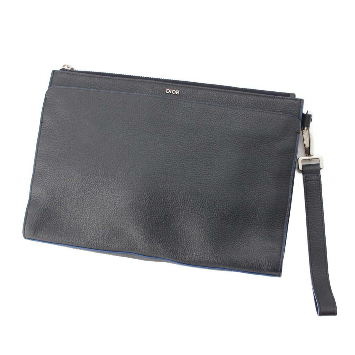 ディオール DIOR メンズ ロゴ レザー セカンド クラッチバッグ