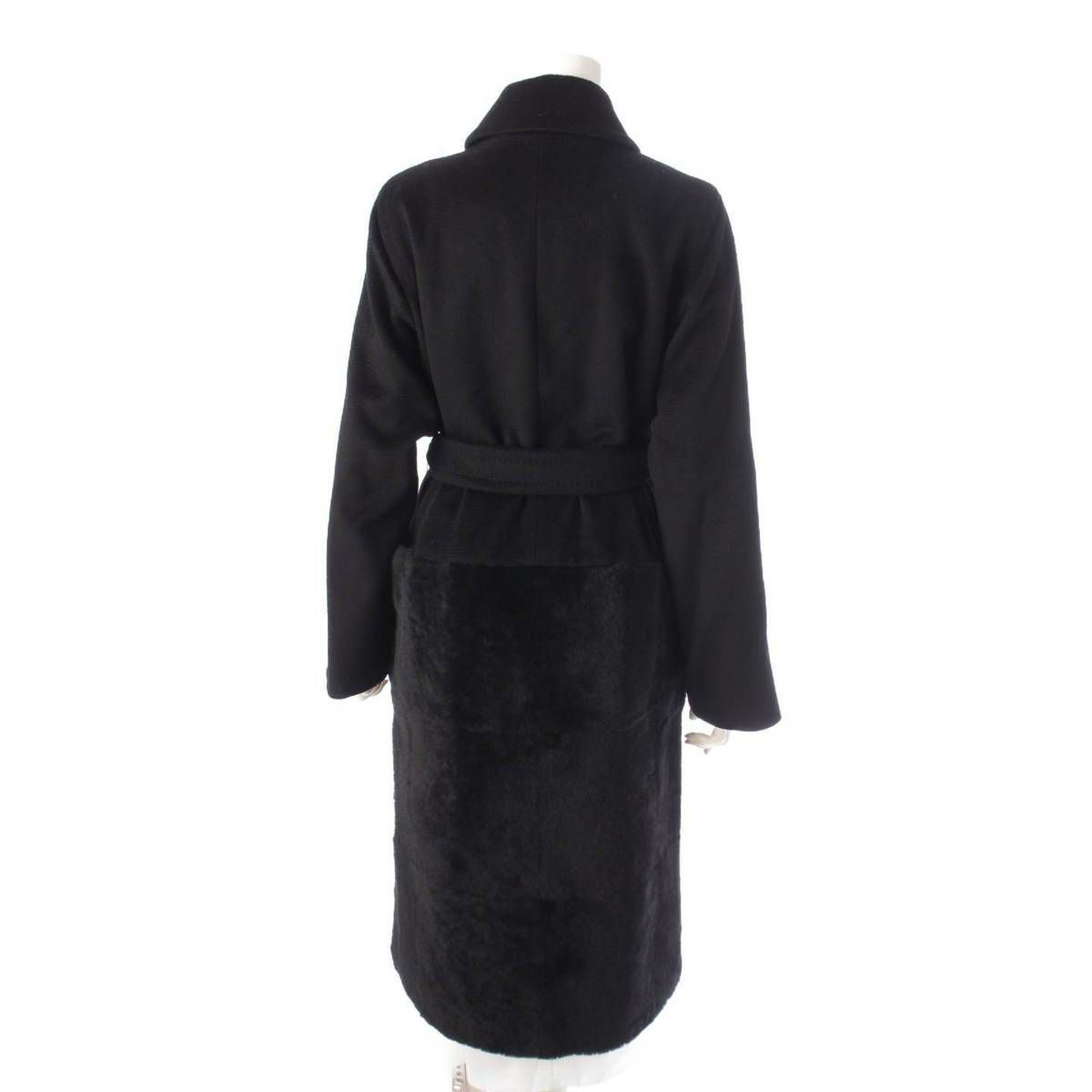 マックスマーラ Max mara キャメル ムートン ベルト付き コート