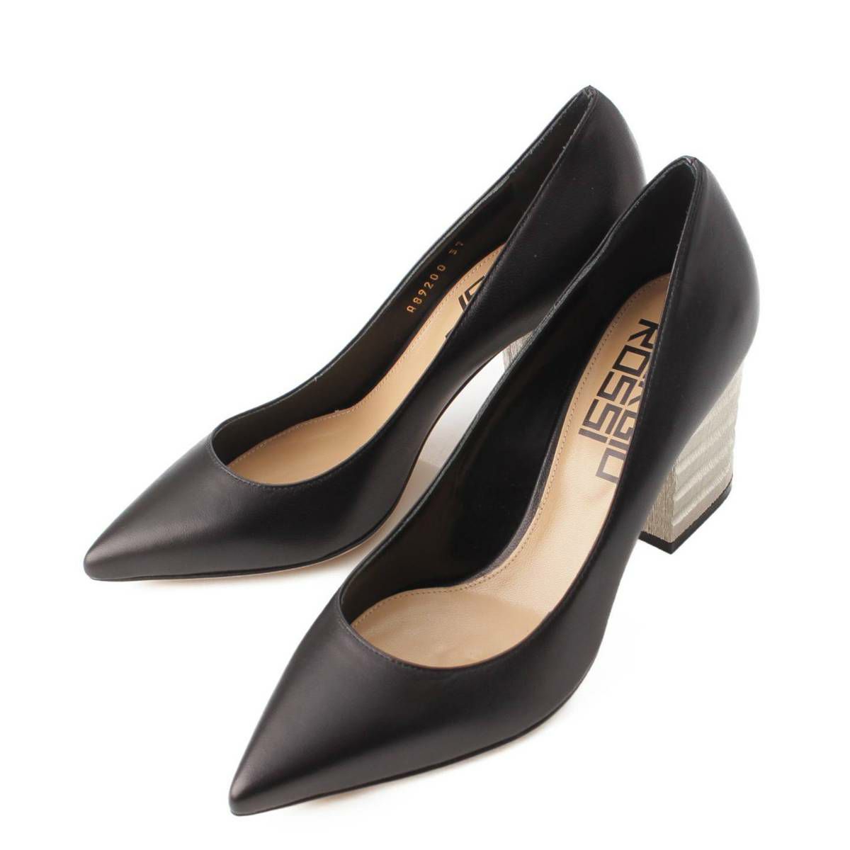 セルジオロッシ Sergio Rossi ポインテッドトゥ レザー ヒール