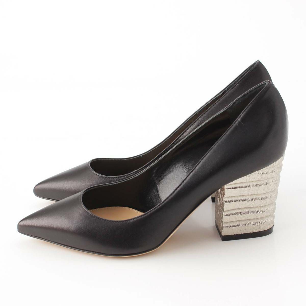 セルジオロッシ Sergio Rossi ポインテッドトゥ レザー ヒール