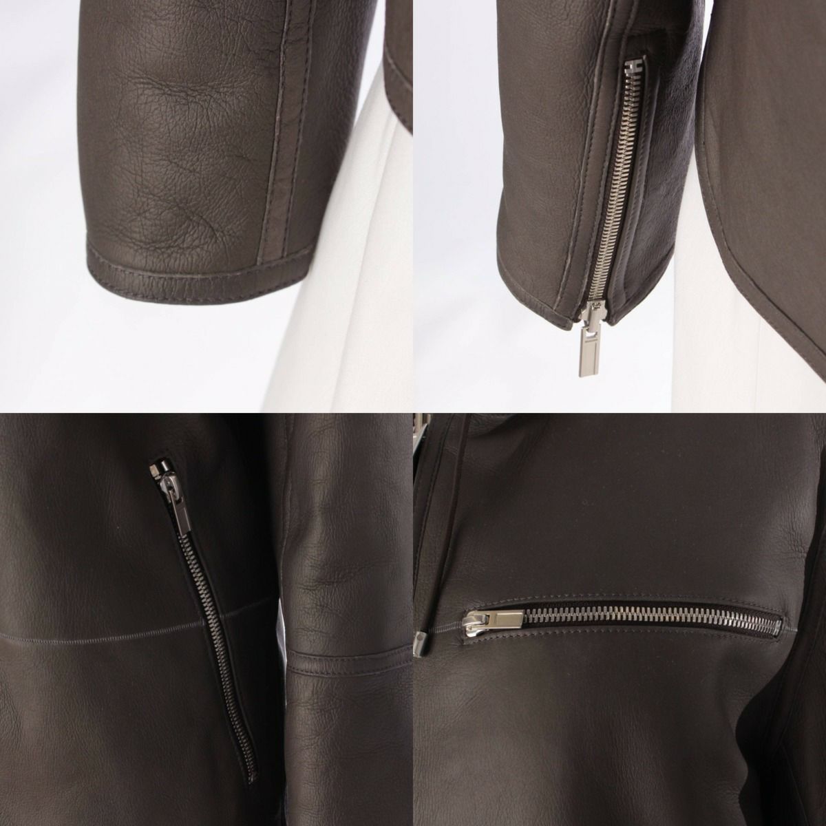 HERMES★リバーシブルムートンライダースジャケット36★124万円程★ HERMES☆リバーシブルムートンライダースジャケット36☆124万円