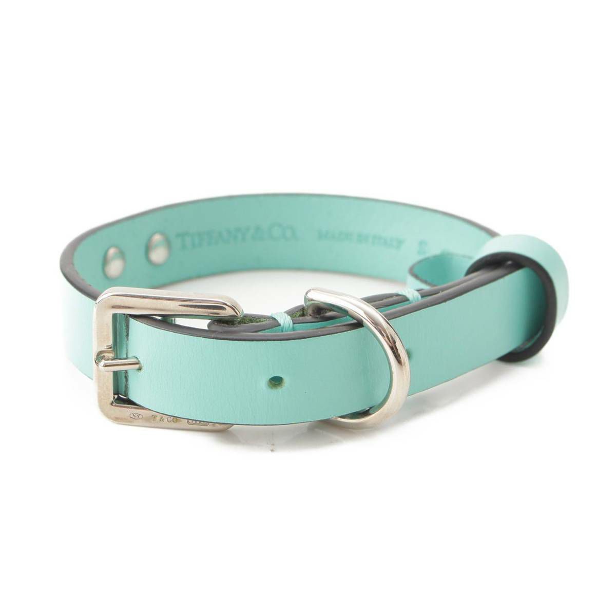 Tiffany & Co. 水色 レザー首輪 Tiffany & Co. 水色 レザー首輪