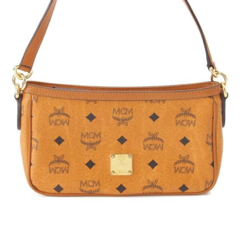 希少　MCM ショルダーバッグ キャメル　総柄　レトロ　ヴィンテージ MCM エムシーエム ヴィンテージ ショルダー バッグ ロゴパターン