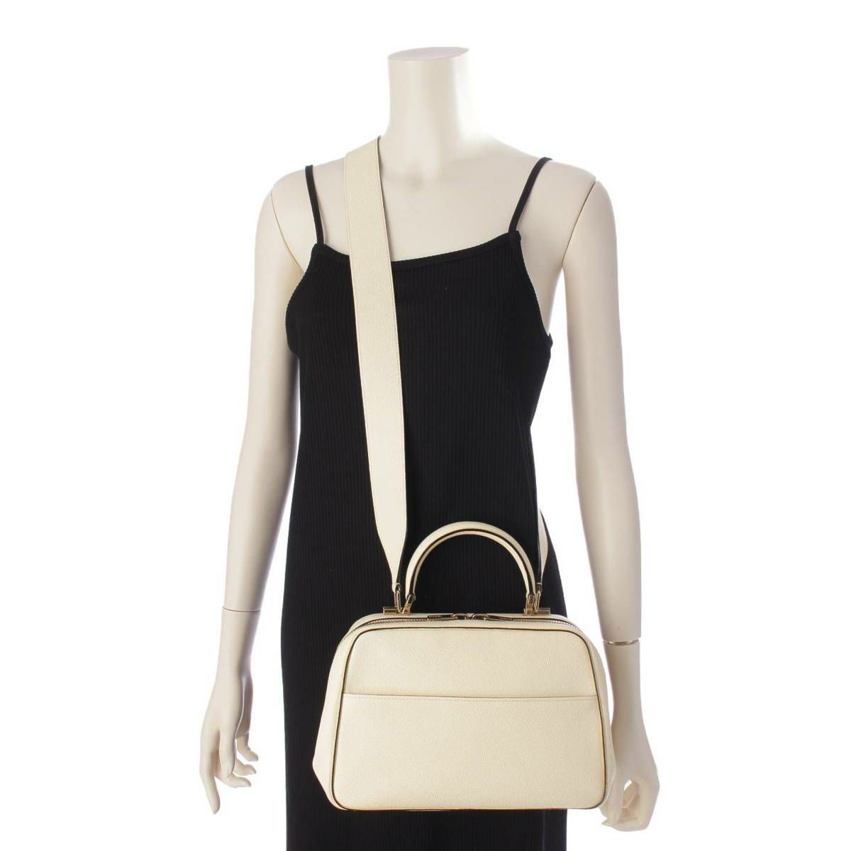 ヴァレクストラ Valextra セリエエッセ ミニ レザー 2way ショルダー