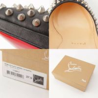 クリスチャンルブタン パンプス　黒 ポインテッドトゥ スタッズ 37 1/2 クリスチャンルブタン Christian Louboutin スパイクスタッズ