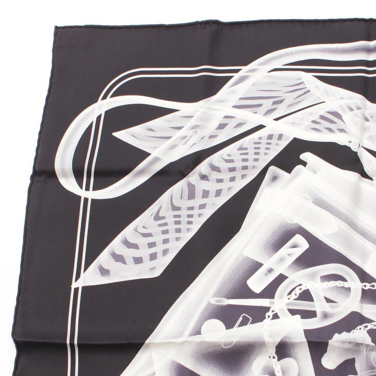 エルメス カレ70 シルク スカーフ PLEASE CHECK-IN プリーズチェック