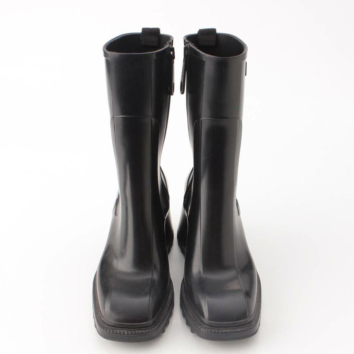 Chloe クロエ キャンバス ラバー サイドジップ BETTY レインブーツ 中古・古着通販】Chloe (クロエ) BETTYサイドジップ スクエアトゥ