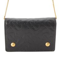 バーバリー Burberry TBモノグラム レザー チェーンウォレット コイン