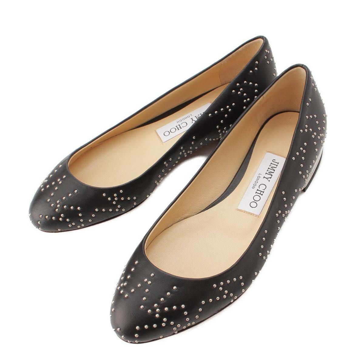 JIMMY CHOO スタッズフラットシューズ36 楽天市場】ジミーチュウ フラット（靴）の通販