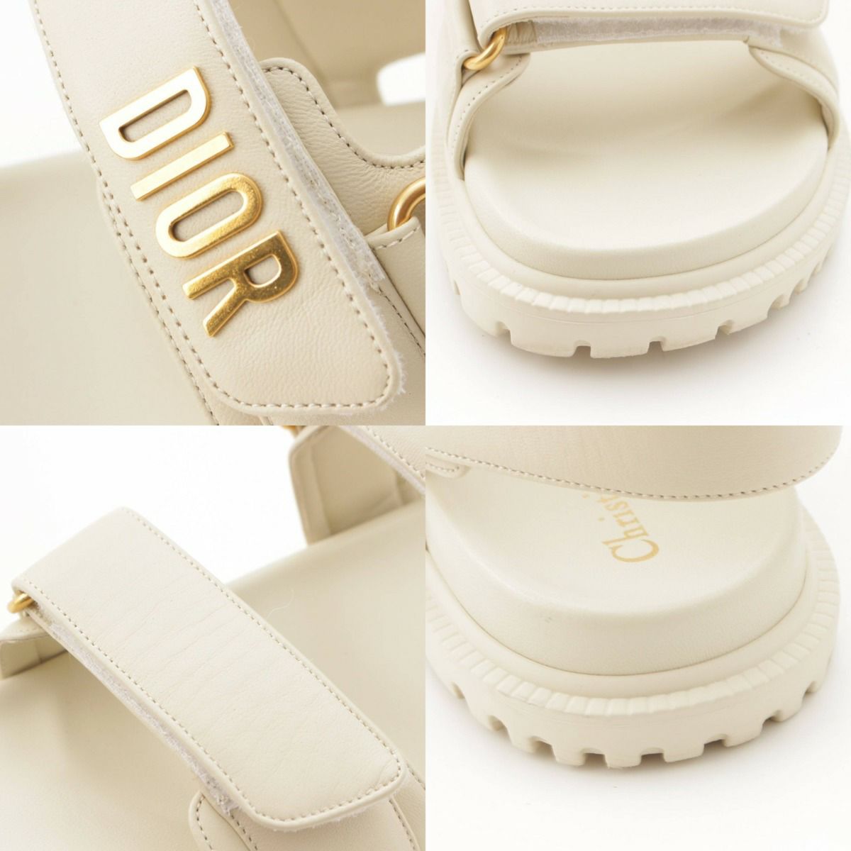 ディオール DIOR DIORACT アクト ロゴ レザー スポーツサンダル