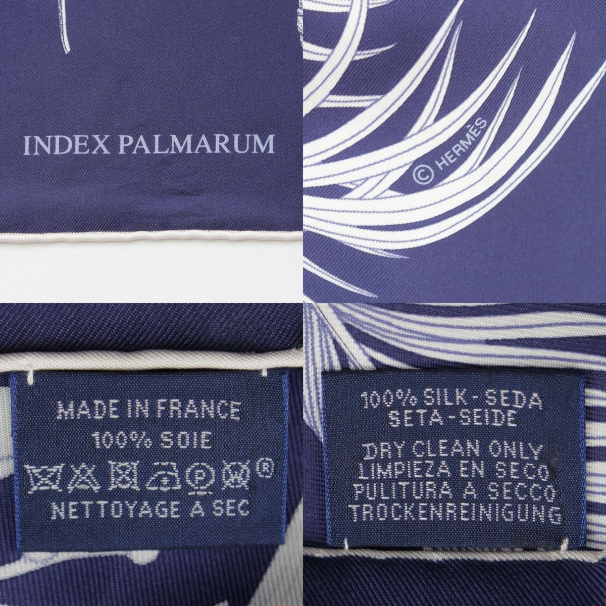 エルメス カレ90 シルクスカーフ INDEX PALMARUM ヤシの目録 植物 ヤシ