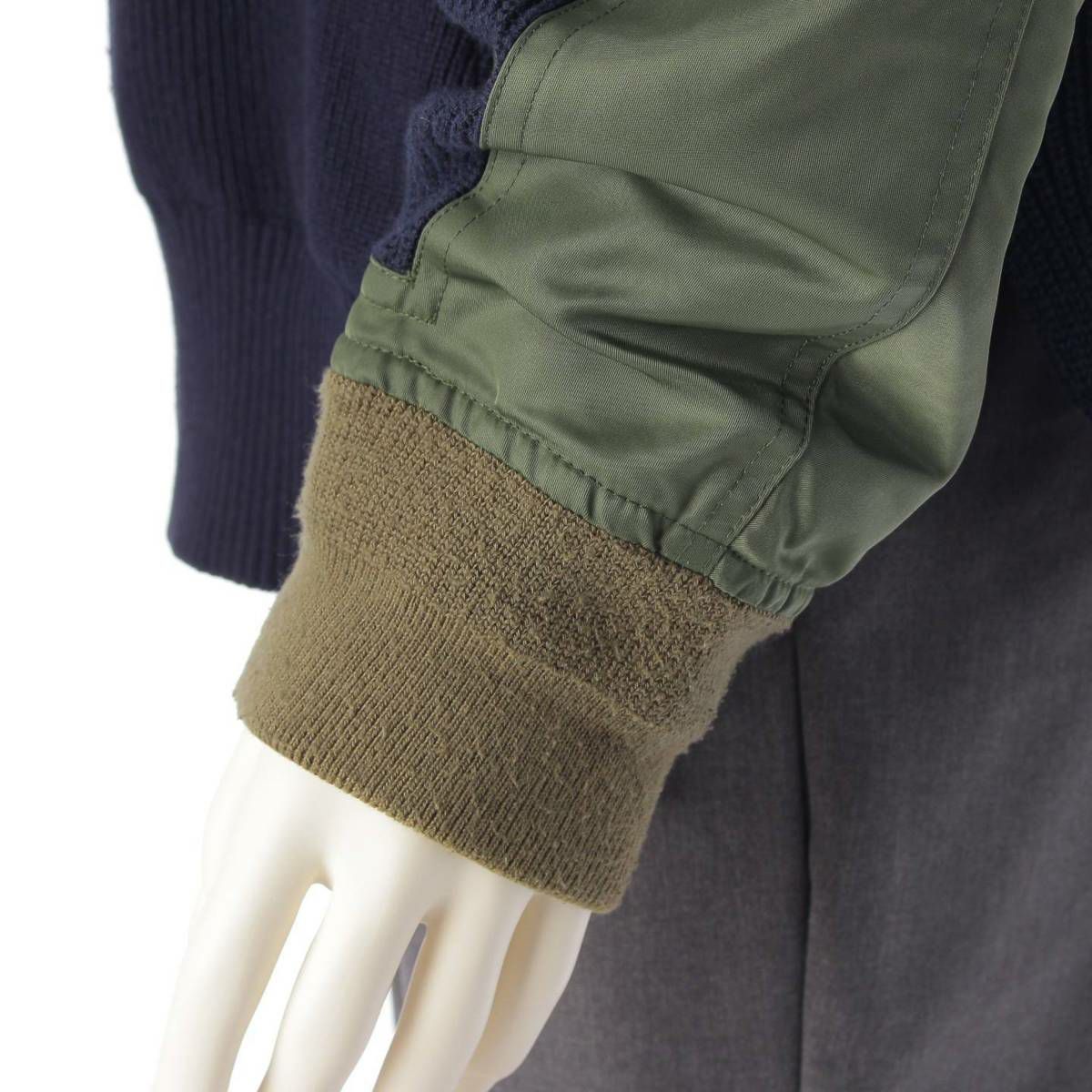 サカイ sacai 20aw メンズ ニット ドッキング ジャケット ブルゾン 20