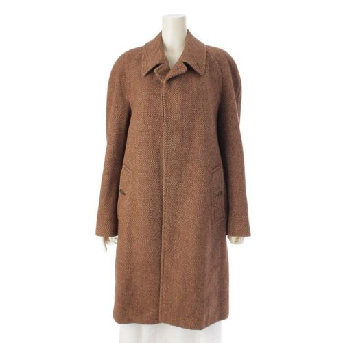バーバリー Burberry 70-80年代 英国製 シェットランドツイード バルマカーンコート ブラウン UK36