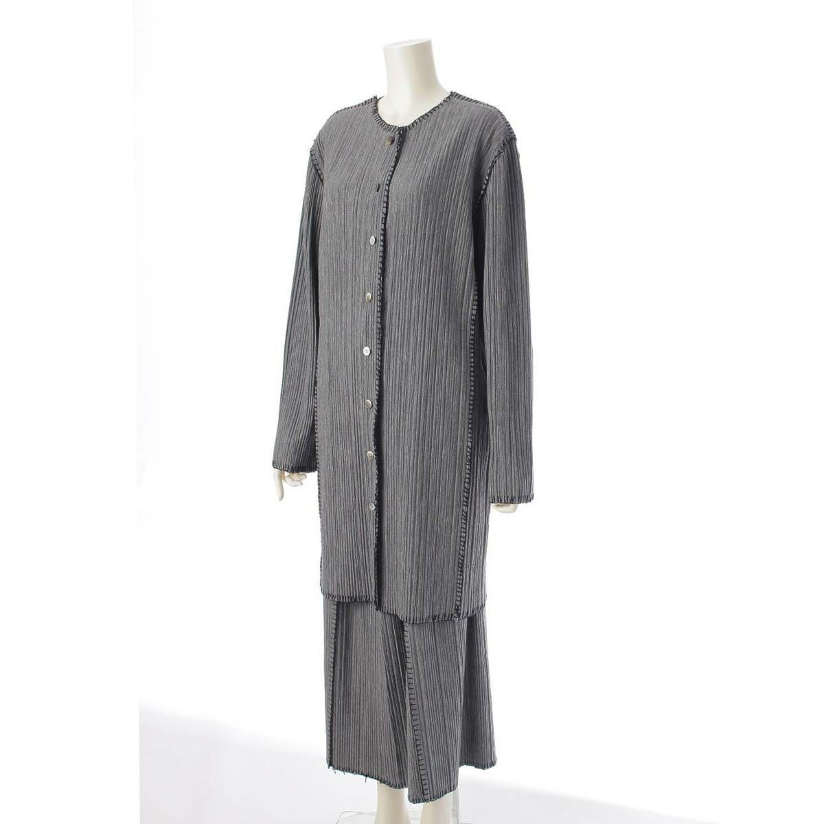 イッセイミヤケ Issey miyake プリーツ ステッチ ロング