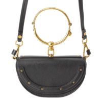 クロエ　ナイル ミノディエール　ブラック　美品 クロエ Chloe ナイル ミノディエール レザー 2way ショルダー