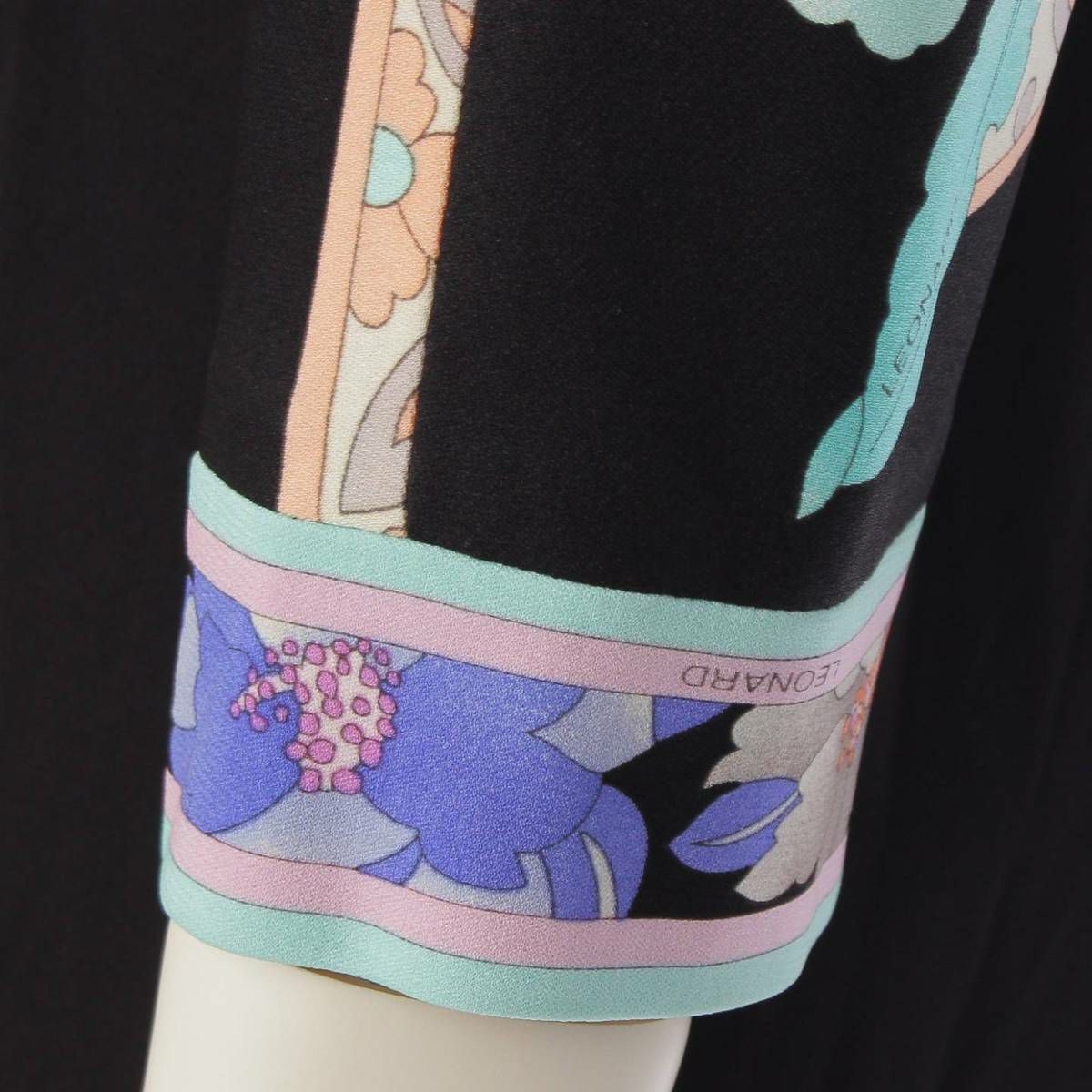 新品】レオナール ワンピース カンカン素材 ベルト 38 近年