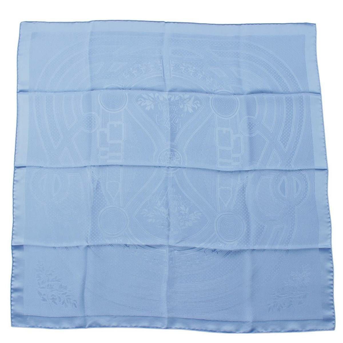 エルメス カレ70 グラントゥラララ メダイヨン シルクスカーフ ブルー