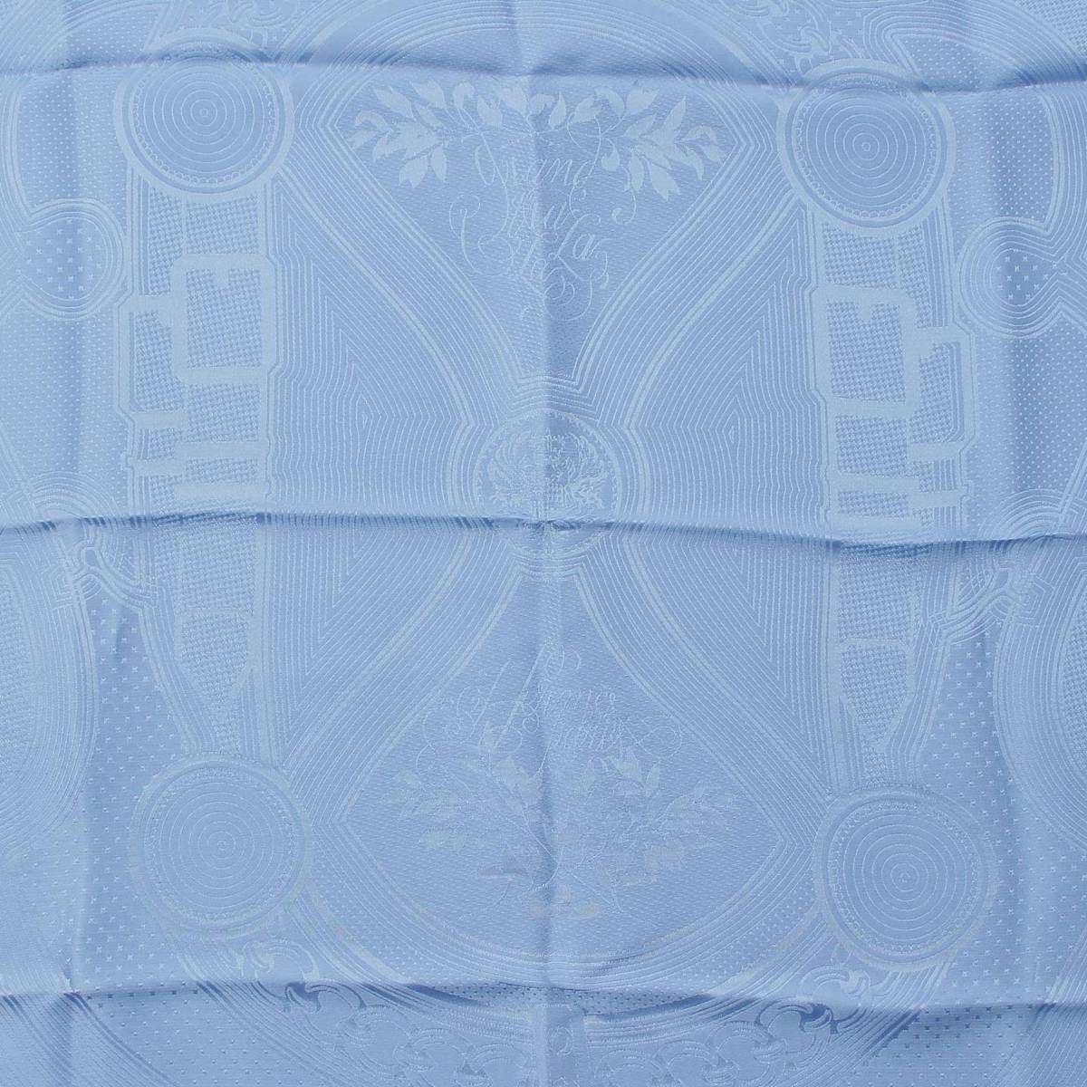 エルメス カレ70 グラントゥラララ メダイヨン シルクスカーフ ブルー