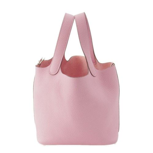 エルメス B刻 ピコタンロック PM トリヨン ハンドバッグ SV金具 モーヴシルベストル ピンク系