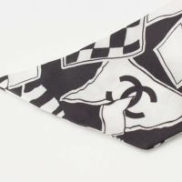 シャネル 23C ココマーク シルク シュシュ リボン ヘアアクセサリー