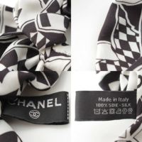 シャネル 23C ココマーク シルク シュシュ リボン ヘアアクセサリー
