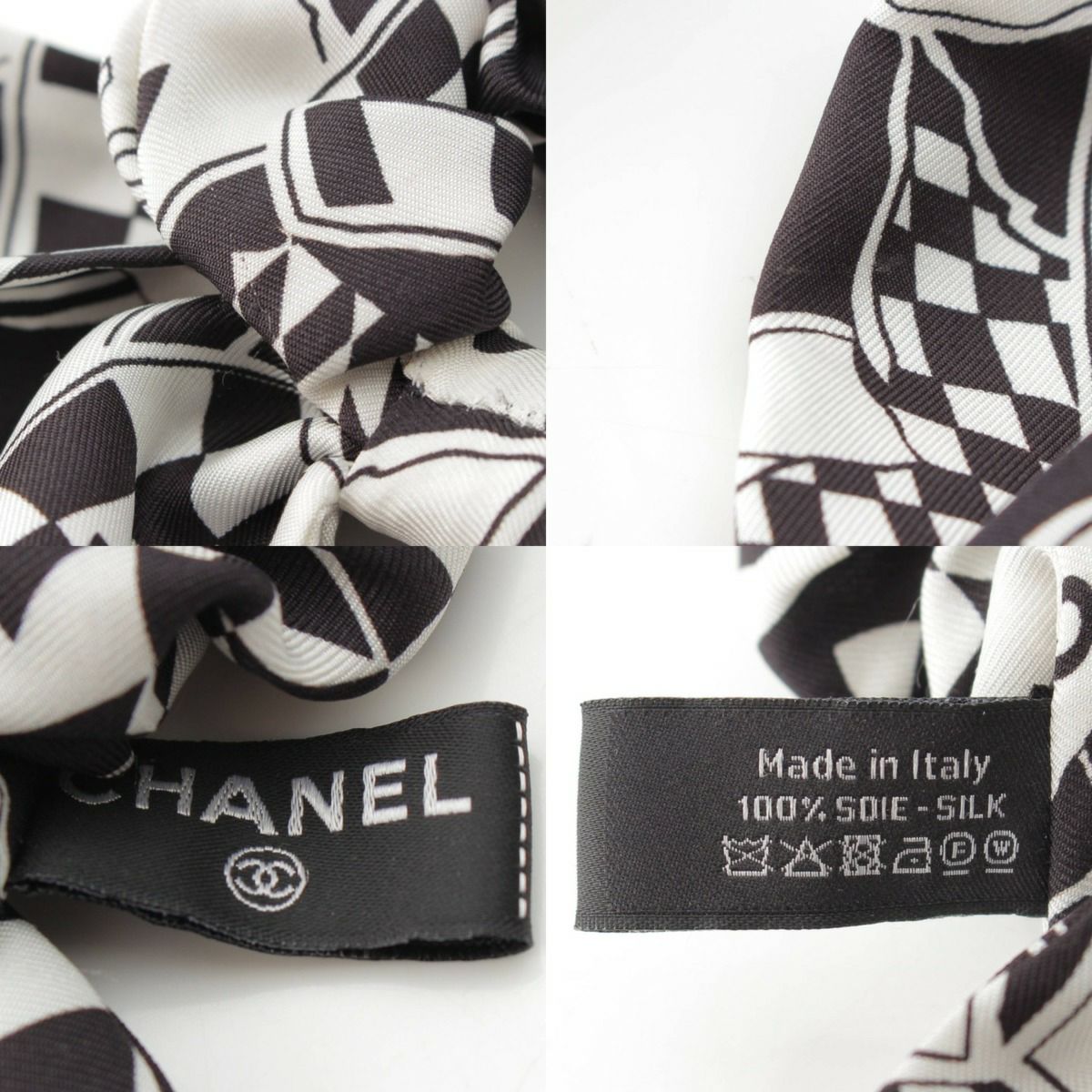 シャネル 23C ココマーク シルク シュシュ リボン ヘアアクセサリー